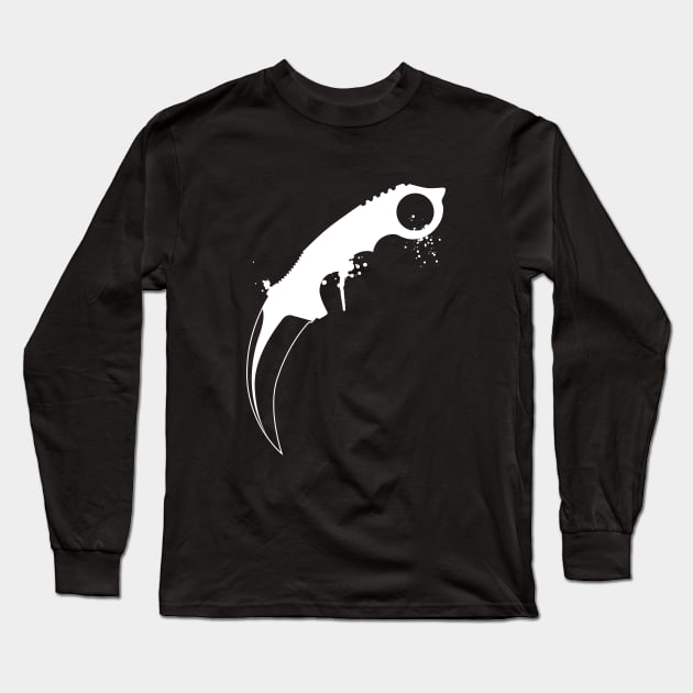 Karambit Knife CSGO Gaming Long Sleeve T-Shirt by turbopower